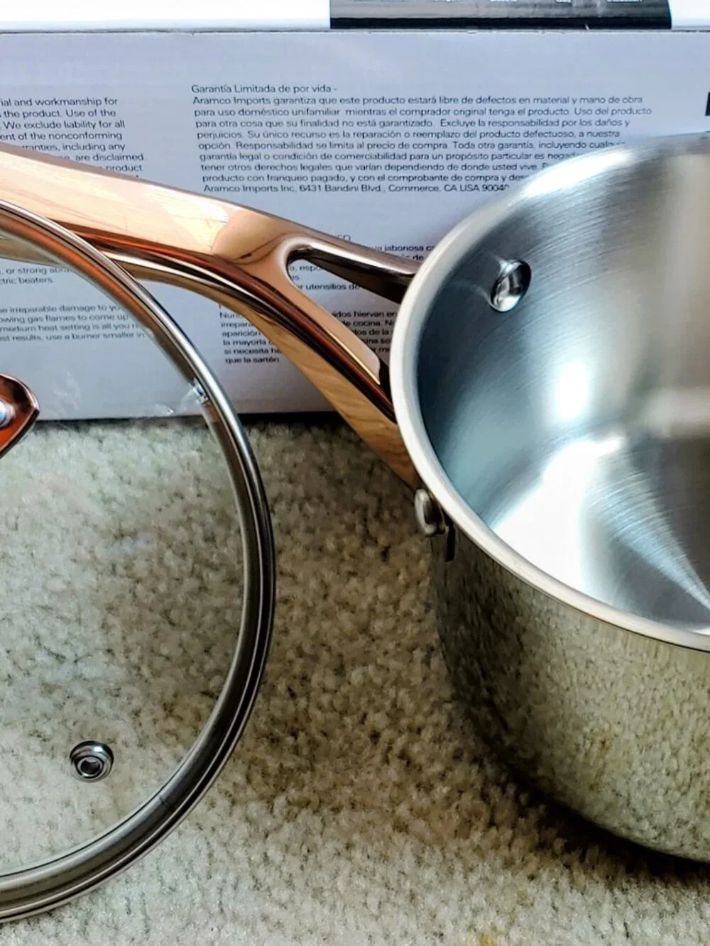 Hamilton Beach Stainless Steel 2-Quart Saucepan with PVD Rose Handle